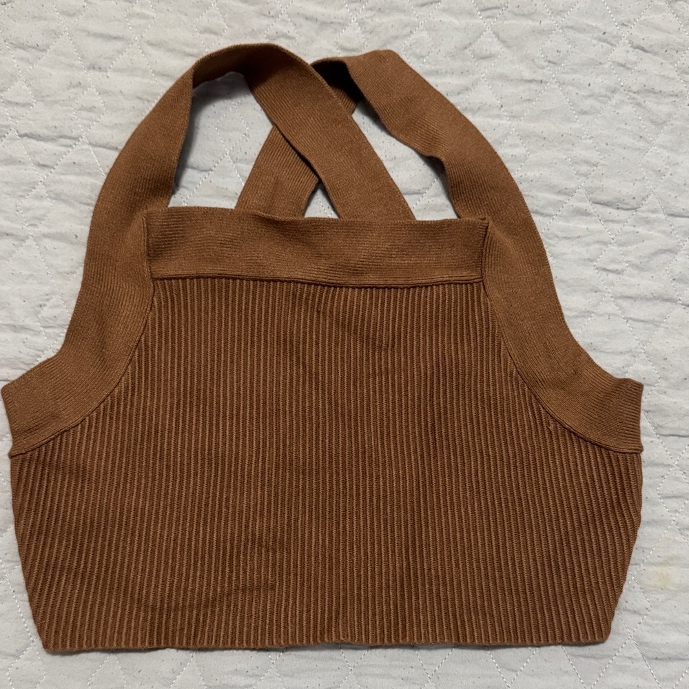 House of Harlow 1960 Brown Crop Top